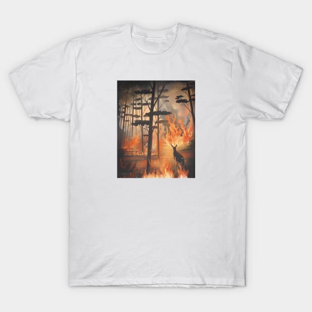 Fire in Australia T-Shirt by ArtDary